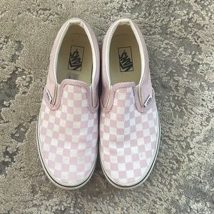 Baby pink checked vans!